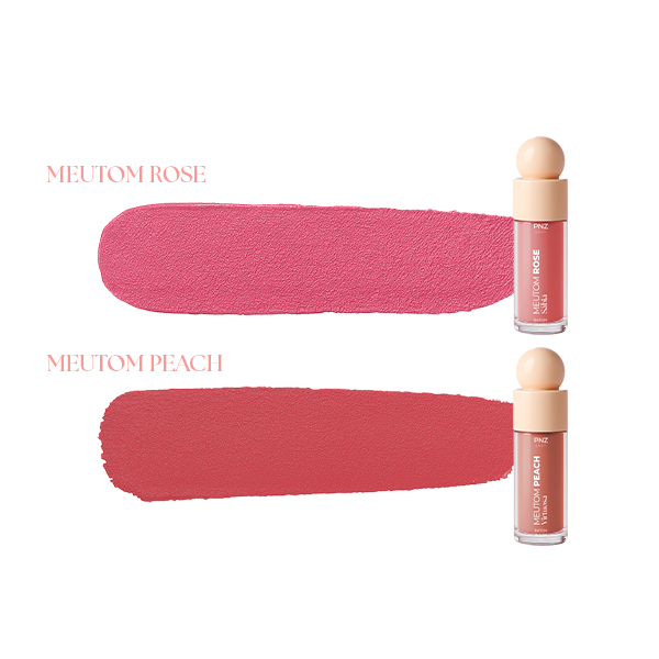 Combo 2 Meutom - Meutom Rose Sábia + Meutom Peach Virtuosa - Batom líquido, sombra e Blush