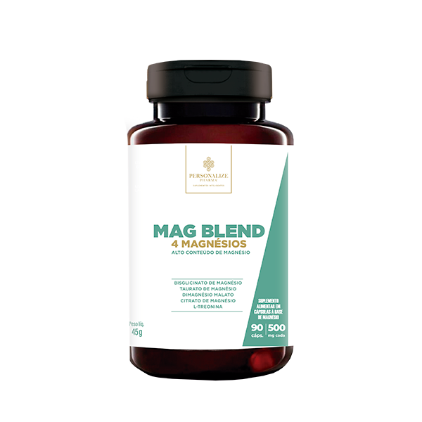 MAG BLEND – Blend de 4 MAGNÉSIOS – 90 cápsulas