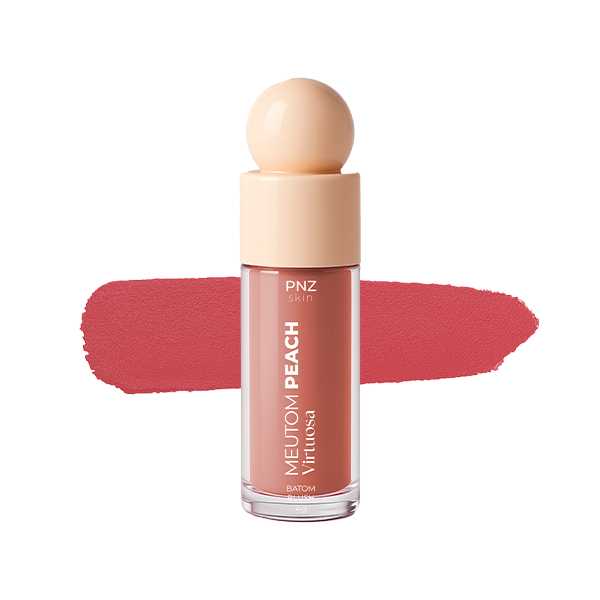 Meutom Peach Virtuosa - Batom líquido, sombra e Blush