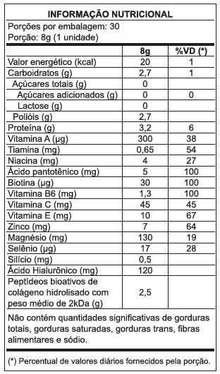 GUMMY BOMB HYALURONIC - 30 gomas -com 120mg de Ácido Hialurônico + 2,5g de Colágeno Verisol ® por goma + 100mg silício orgânico + Minerais + vitaminas