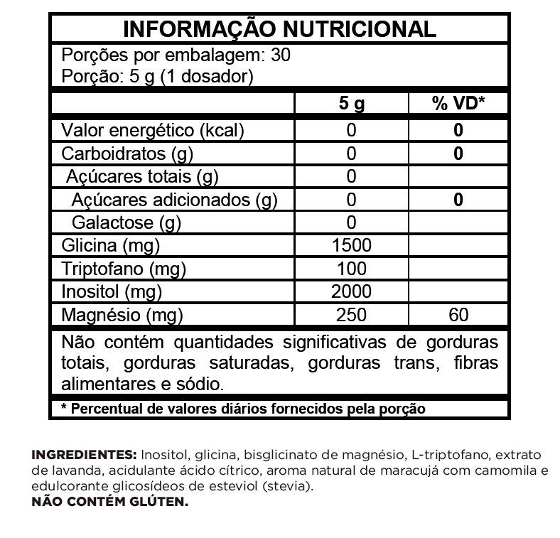 Shot Sono Inteligente - Magnésio Inositol - Rende 30 dias - Sabor Maracujá com camomila