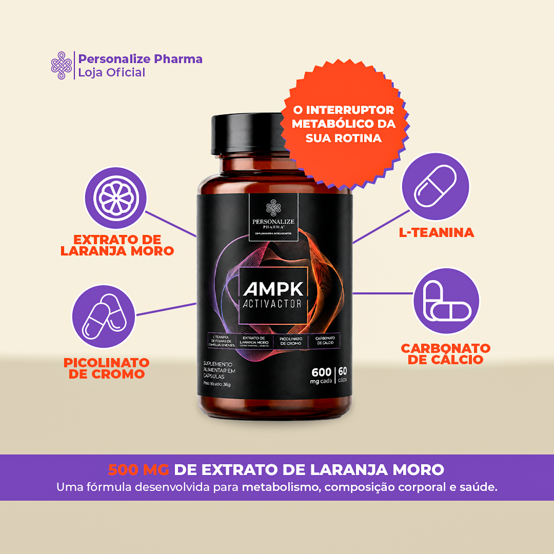Trio Fit Completo - Creafem + Shot Glutamin Immunity (Sabor Morango) + AMPK