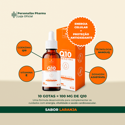COENZIMA Q10 NANOLIQ - Sua dose de vitalidade – 15 ml – sabor laranja