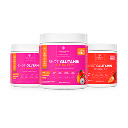Combo 3 Shot Glutamin Immunity com NAC – 2 Unidades Manga com Pitaya + 1 Unidade Sabor Morango – 150g por pote