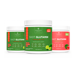 Combo 3 Shot Glutamin Immunity - 1 Unidade Sabor Melancia + 2 Unidades Sabor Limão - 150g por pote