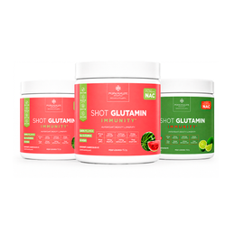 Combo 3 Shot Glutamin Immunity - 2 Unidades Sabor Melancia + 1 Unidade Sabor Limão - 150g por pote