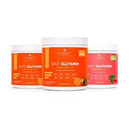 Combo 3 Shot Glutamin Immunity com NAC - 1 Unidade Sabor Melancia + 2 Unidades Sabor Tangerina - 150g por pote