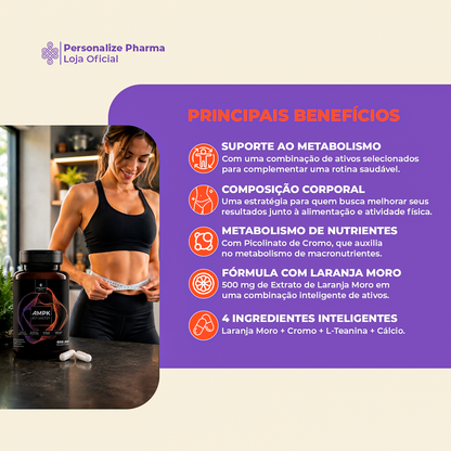 Trio Fit Completo - Creafem + Shot Glutamin Immunity (Sabor Morango) + AMPK