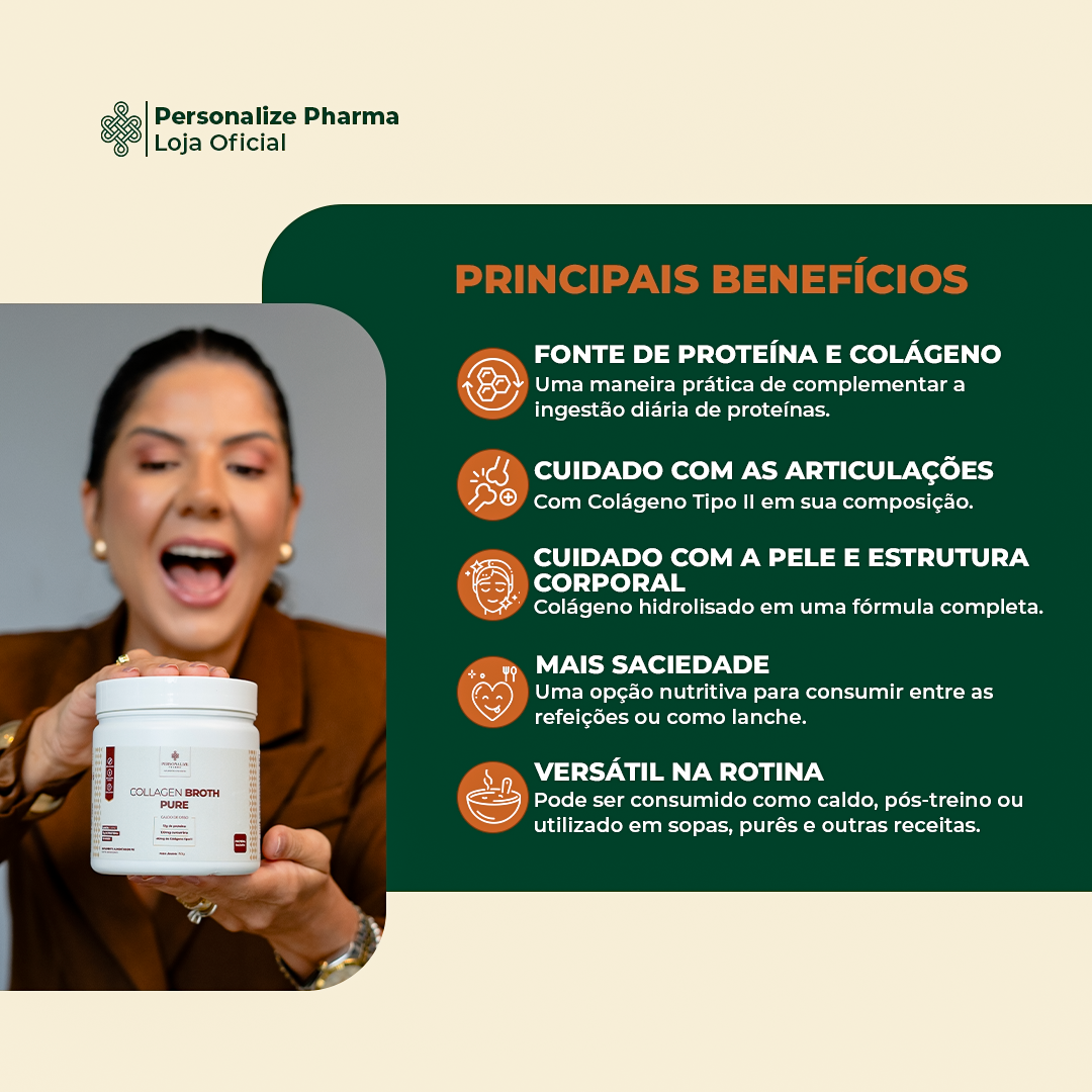 Collagen Broth - Caldo de osso - Rende 10 porções
