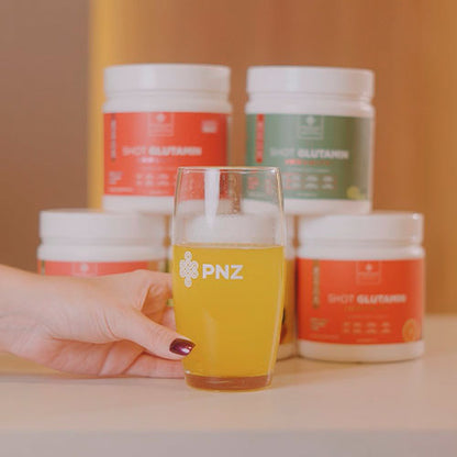 Combo 3 Shot Glutamin Immunity com NAC - 1 Unidade Sabor Limão + 1 Unidades Sabor Tangerina + 1 Unidade Sabor Melancia- 150g por pote
