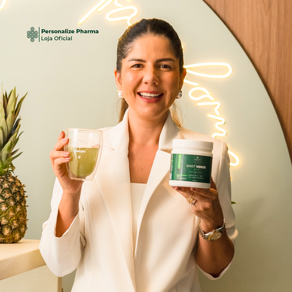 Shot Verde Detox - Sabor Limão com Abacaxi - Seu Detox mais inteligente - Rende 30 dias
