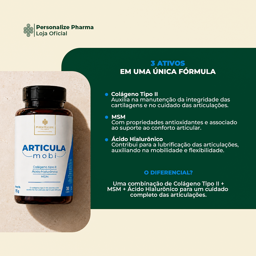 Articula Mobi - Vida mais ativa, saudável e cheia de flexibilidade - Rende 30 dias