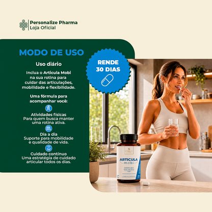 Articula Mobi - Vida mais ativa, saudável e cheia de flexibilidade - Rende 30 dias