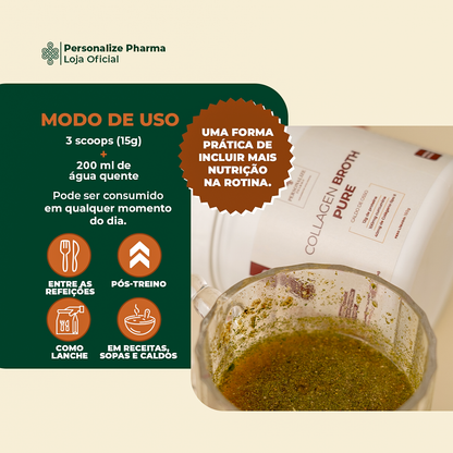 Collagen Broth - Caldo de osso - Rende 10 porções