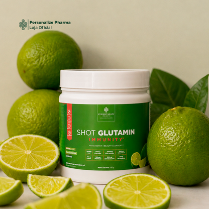 Combo 3 Shot Glutamin Immunity com NAC - Sabor Limão - Shot matinal completo e pronto - 150g por pote