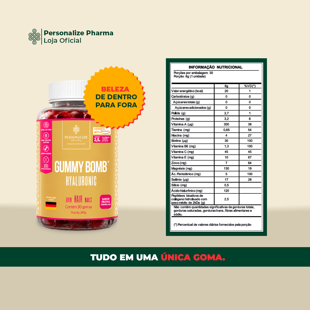 Combo Queda de Cabelo - Vitamina B12 + Gummy Bomb Hyaluronic