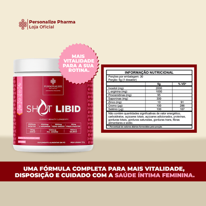 Combo Vida Abundante - Shot Glutamin Immunity (Sabor limão), Shot Verde Detox, Shot Libid, Shot Sono Inteligente - 150g por pote
