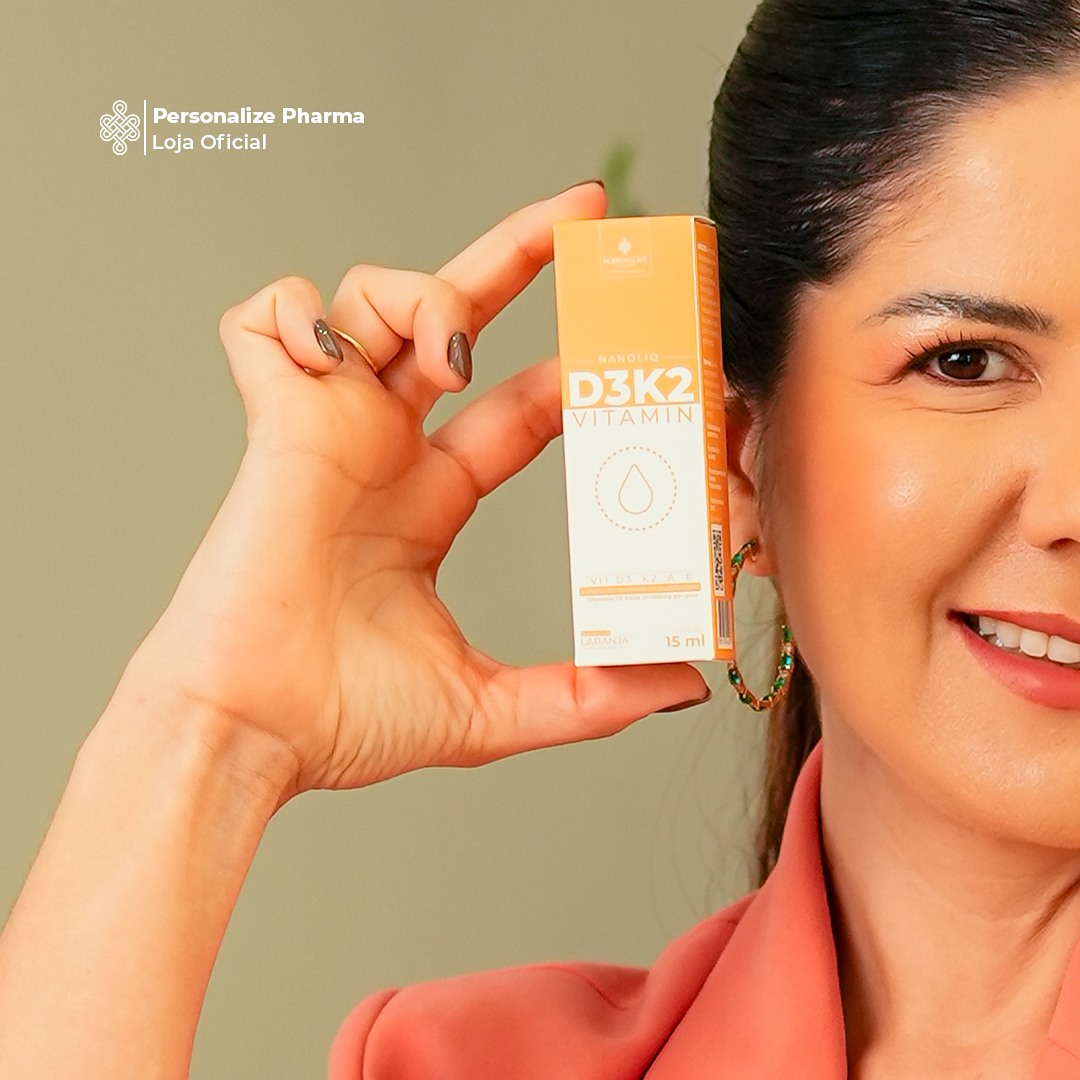 VITAMINA D3K2 NANOLIQ - Sua dose de imunidade – 15 ml – sabor laranja
