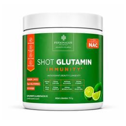 Shot Glutamin Immunity com NAC - Sabor Limão - Shot matinal completo e pronto - 150g