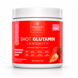 Shot Glutamin Immunity com NAC - Sabor Morango- 150g