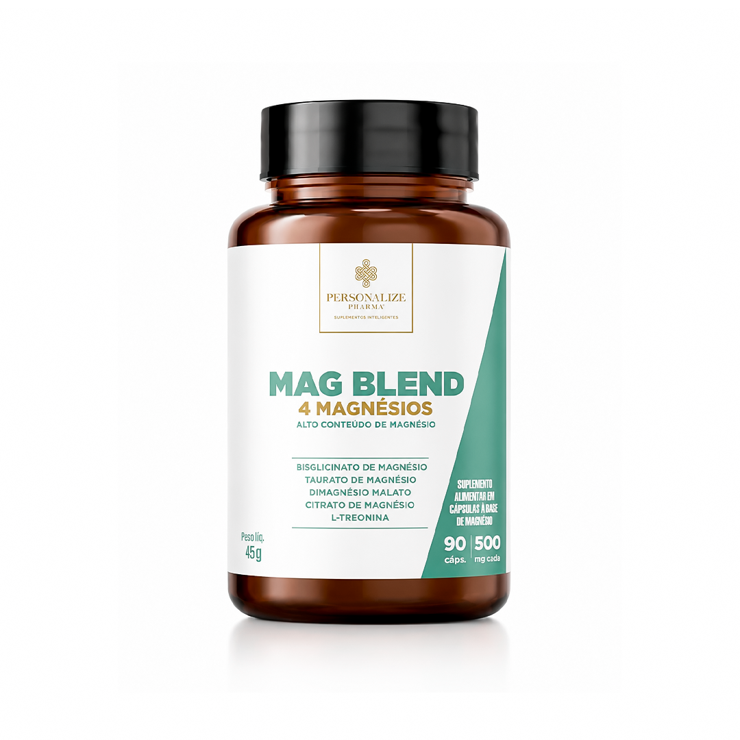 MAG BLEND – Blend de 4 MAGNÉSIOS – 90 cápsulas