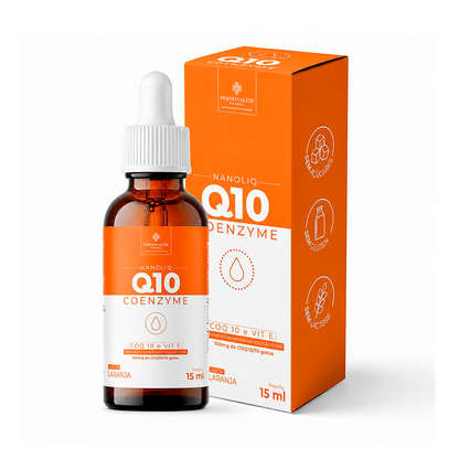 COENZIMA Q10 NANOLIQ - Sua dose de vitalidade – 15 ml – sabor laranja