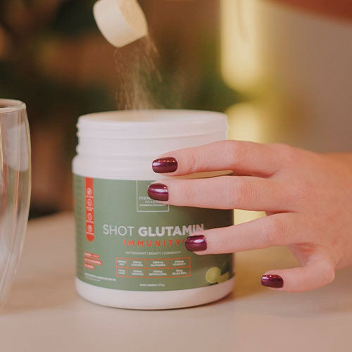 Shot Glutamin Immunity com NAC - Sabor Limão - Shot matinal completo e pronto - 150g