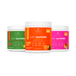 Combo 3 Shot Glutamin Immunity com NAC – 1 Unidade Sabor Limão +  1 Unidade Sabor Tangerina + 1 Unidade Sabor Manga com Pitaya– 150g por pote