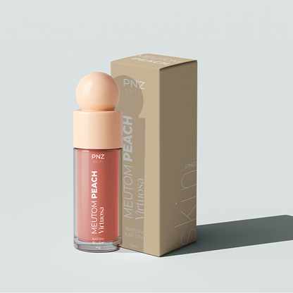 Combo Virtuosa - Body Splash Virtuosa -  Redberry + Meutom Peach Virtuosa - Batom líquido, sombra e Blush