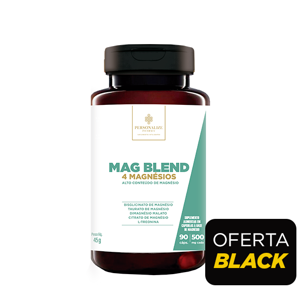 MAG BLEND – Blend de 4 MAGNÉSIOS – 90 cápsulas