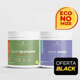 Combo Dia e Noite - Shot Glutamin Immunity (sabor Limão) + Shot Sono Inteligente - 150g por pote