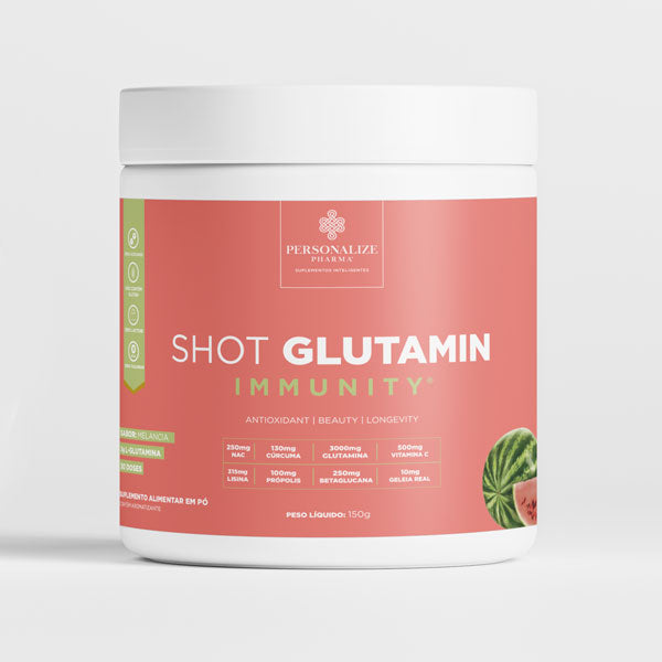Shot Glutamin Immunity com NAC - Sabor Melancia - Rende 30 dias