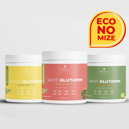 Combo 3 Shot Glutamin Immunity com NAC - 1 Unidade Sabor Limão + 1 Unidades Sabor Melancia + 1 Unidade Sabor Abacaxi - Rende 90 dias (Cópia)
