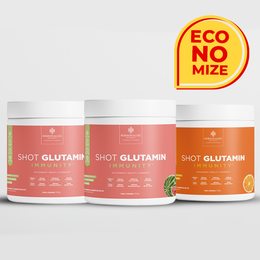 Combo 3 Shot Glutamin Immunity - 2 Unidades Sabor Melancia + 1 Unidade Sabor Tangerina - Rende 90 dias