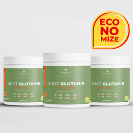 Combo 3 Shot Glutamin Immunity com NAC - Sabor Limão - Shot matinal completo e pronto - Rende 90 dias
