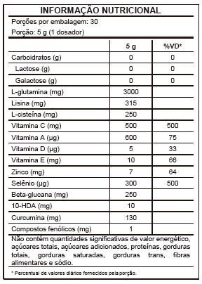 Shot Glutamin Immunity com NAC - Sabor Limão - Shot matinal completo e pronto - 150g