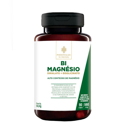 Bi Magnésio  -  Magnésio Dimalato 150 mg + Magnésio Bisglicinato 150 mg - 30 doses