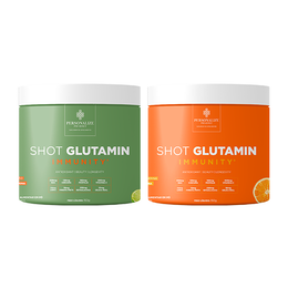 Combo 2 Shot Glutamin Immunity - 1 Unidade Sabor Limão + 1 Unidade Sabor Tangerina - Shot matinal completo e pronto - Rende 60 dias