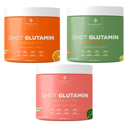 Combo 3 Shot Glutamin Immunity com NAC - 1 Unidade Sabor Limão + 1 Unidades Sabor Tangerina + 1 Unidade Sabor Melancia- Rende 90 dias