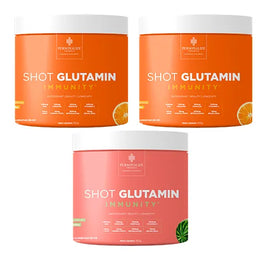 Combo 3 Shot Glutamin Immunity com NAC - 1 Unidade Sabor Melancia + 2 Unidades Sabor Tangerina - Rende 90 dias