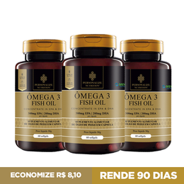 Combo Ômega 3 - 3 unidades- EPA 500mg / DHA 200mg por cápsula - 60 cápsulas
