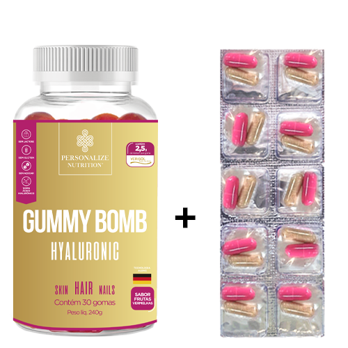 COMBO TCHAU CELULITE HYALLU - AMPK  + Gummy Bomb Hyaluronic