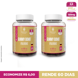 GUMMY BOMB HYALURONIC - 2 potes - 30 gomas cada (Rende 60 dias)