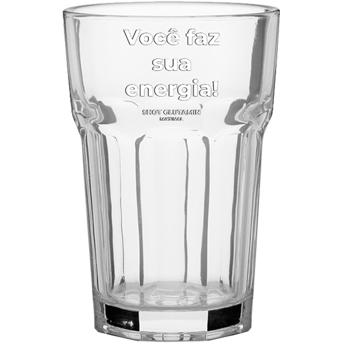 Copo de vidro - Você faz sua energia