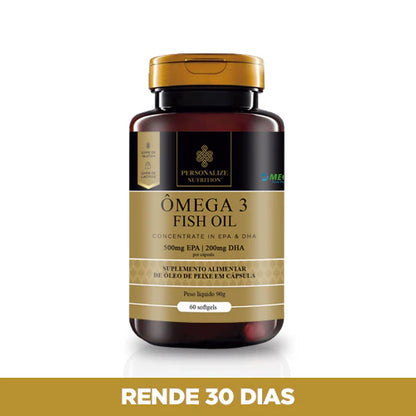 Frasco do Omega 3 com 200mg DHA