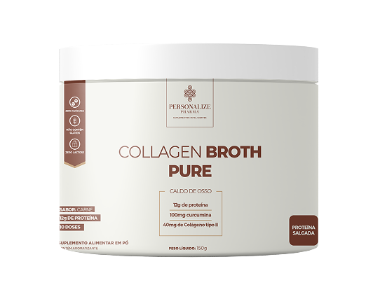 Collagen Broth - Caldo de osso - Rende 10 porções