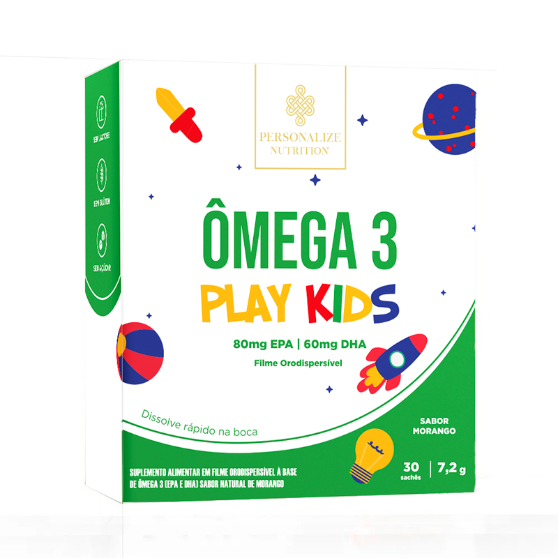 Ômega 3 Play Kids - 80 mg EPA/ 60 mg DHA - Rende 30 dias