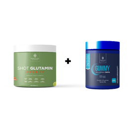 Plano equilíbrio + SAÚDE - Shot Glutamin Immunity  Sabor Limão + Gummy melatonina tripto