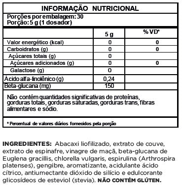 Shot Verde Detox - Sabor Limão com Abacaxi - Seu Detox mais inteligente - Rende 30 dias